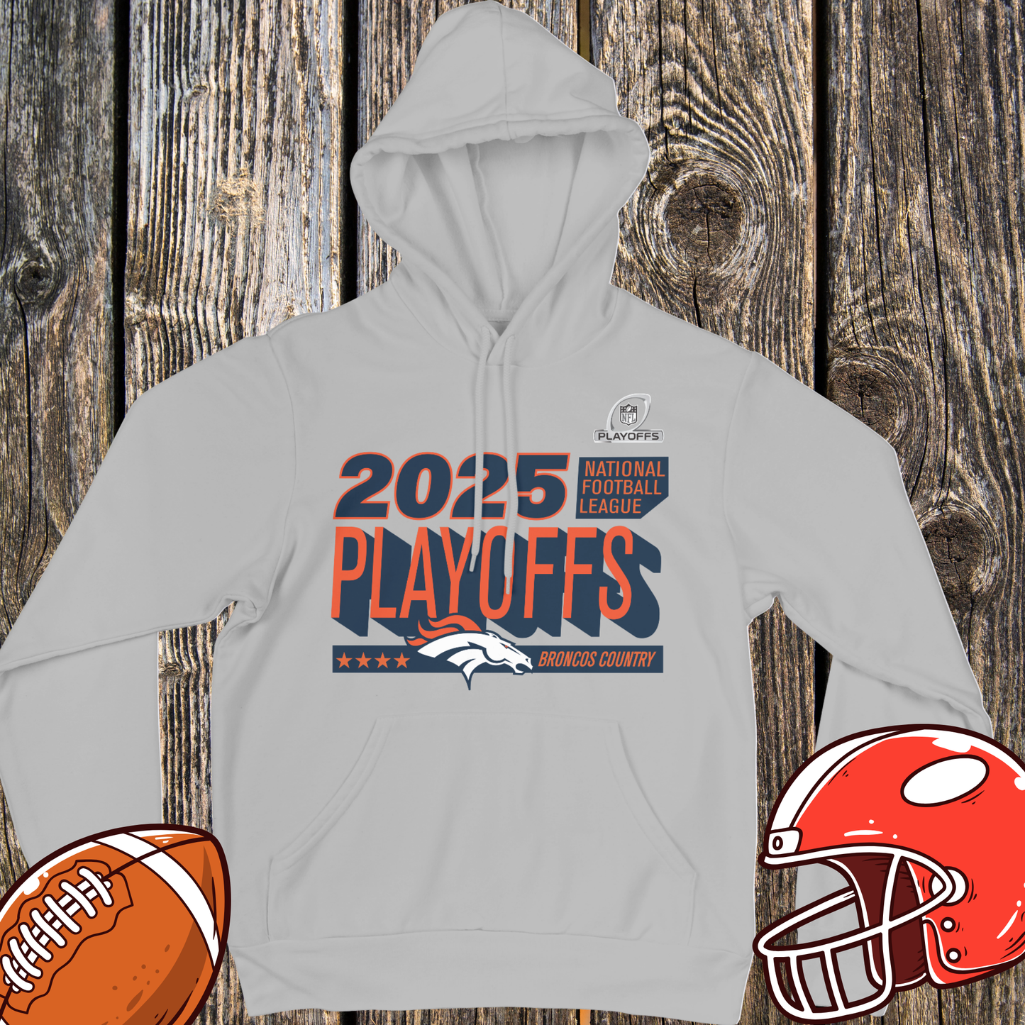 Denver Broncos 2025 Playoffs Unisex Pullover Hoodie