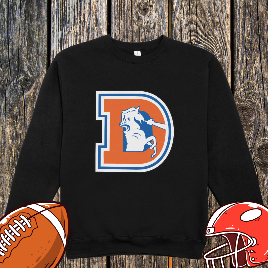 Retro Denver D Horse Logo Sweatshirt – Unisex Sweatshirt