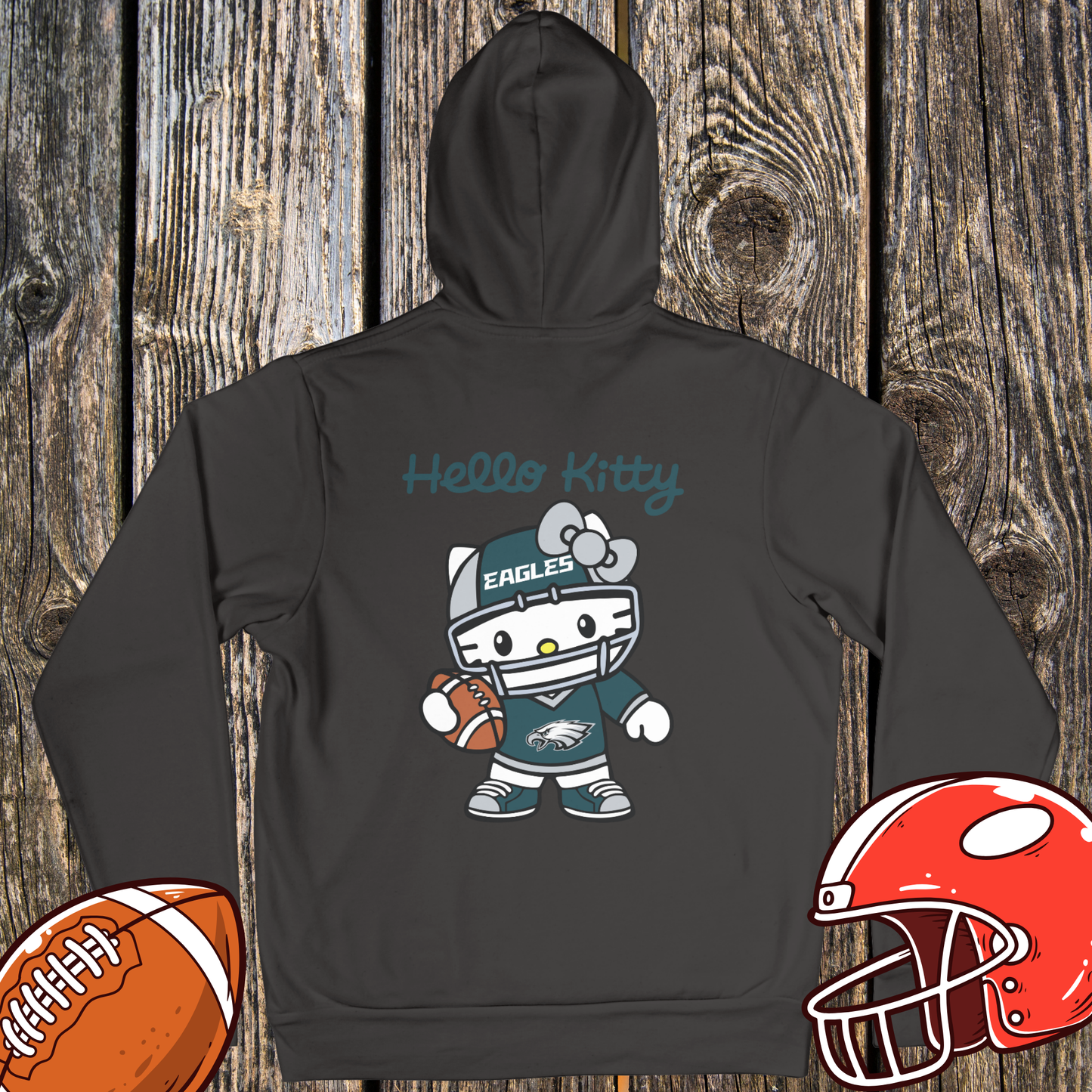 Philadelphia Eagles Hello Kitty Football Hoodie