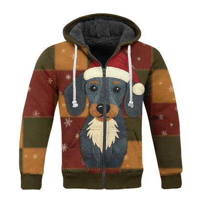 Patchwork Dachshund Christmas Polo, Dachshund T Shirt, Wiener Dog T Shirt