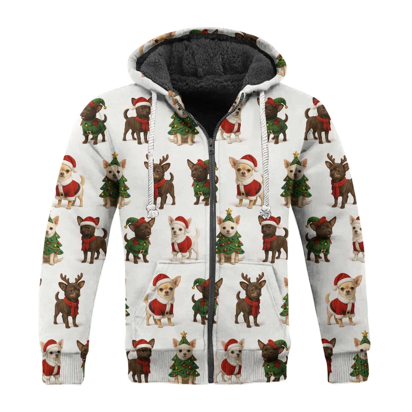 Santa Reindeer Tree Chihuahua Hoodie, Chihuahua T Shirt, Funny Chihuahua Shirt