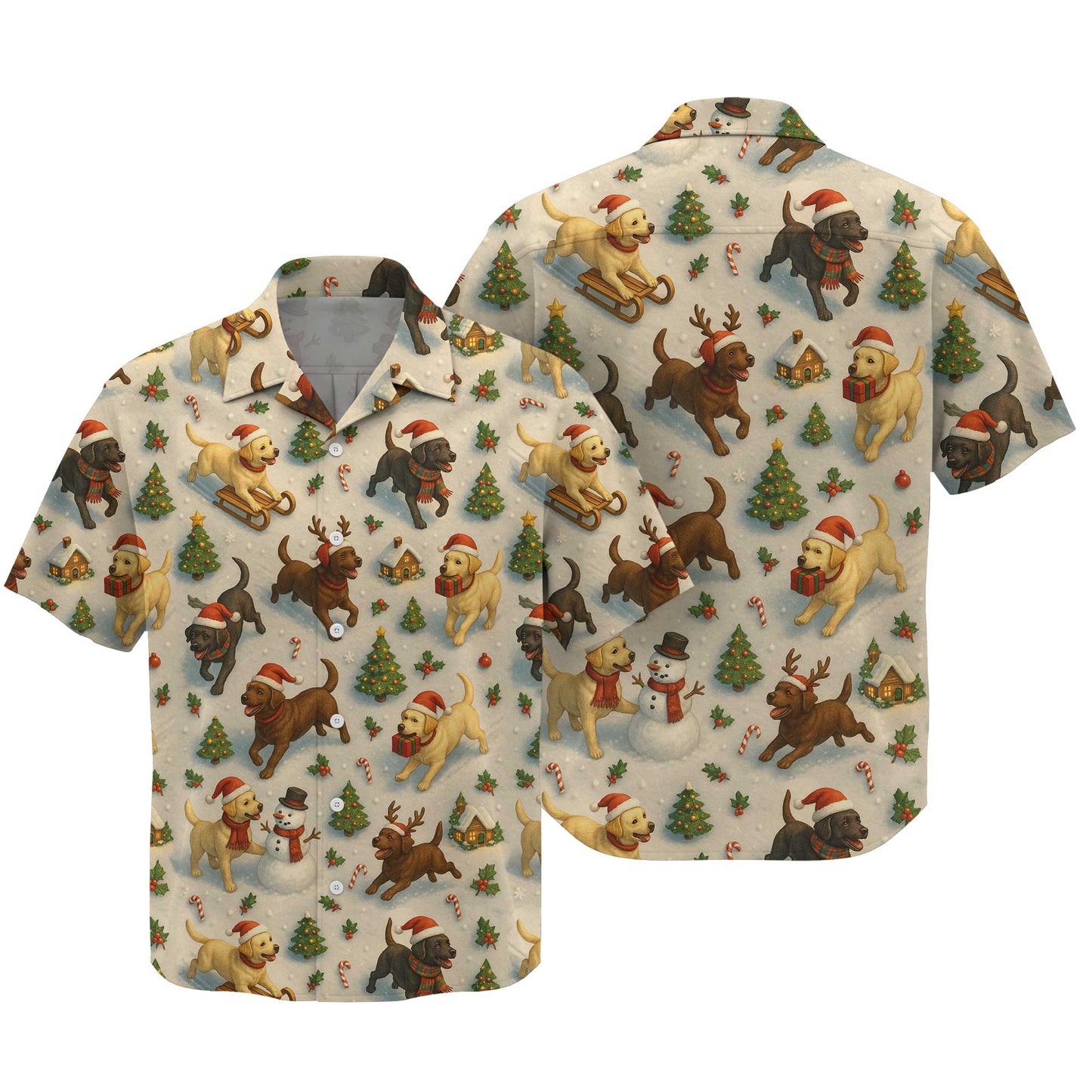 Cute Santa Holiday Lab Puppy Labrador Polo, Christmas Labrador T Shirt, Labrador Dog Shirt