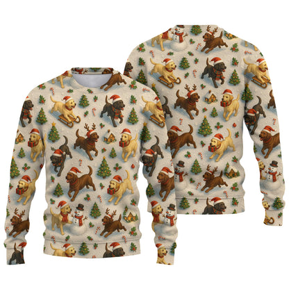 Cute Santa Holiday Lab Puppy Labrador Polo, Christmas Labrador T Shirt, Labrador Dog Shirt