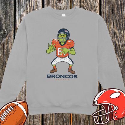 Denver Broncos Grinch Unisex Sweatshirt – Funny Football Fan Sweatshirt
