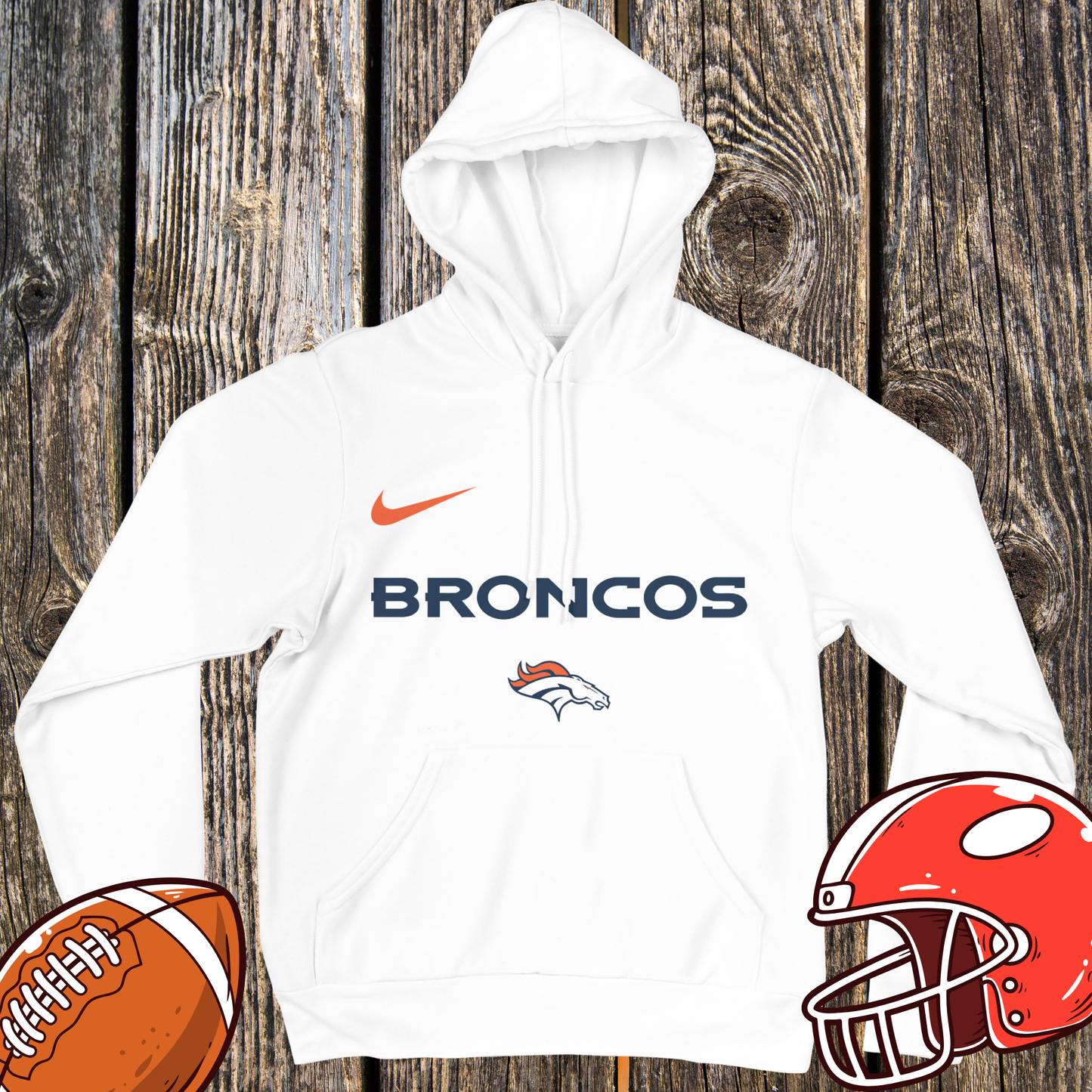 NFL Hello Kitty Broncos Unisex Hoodie – Cute Game Day Hoodie