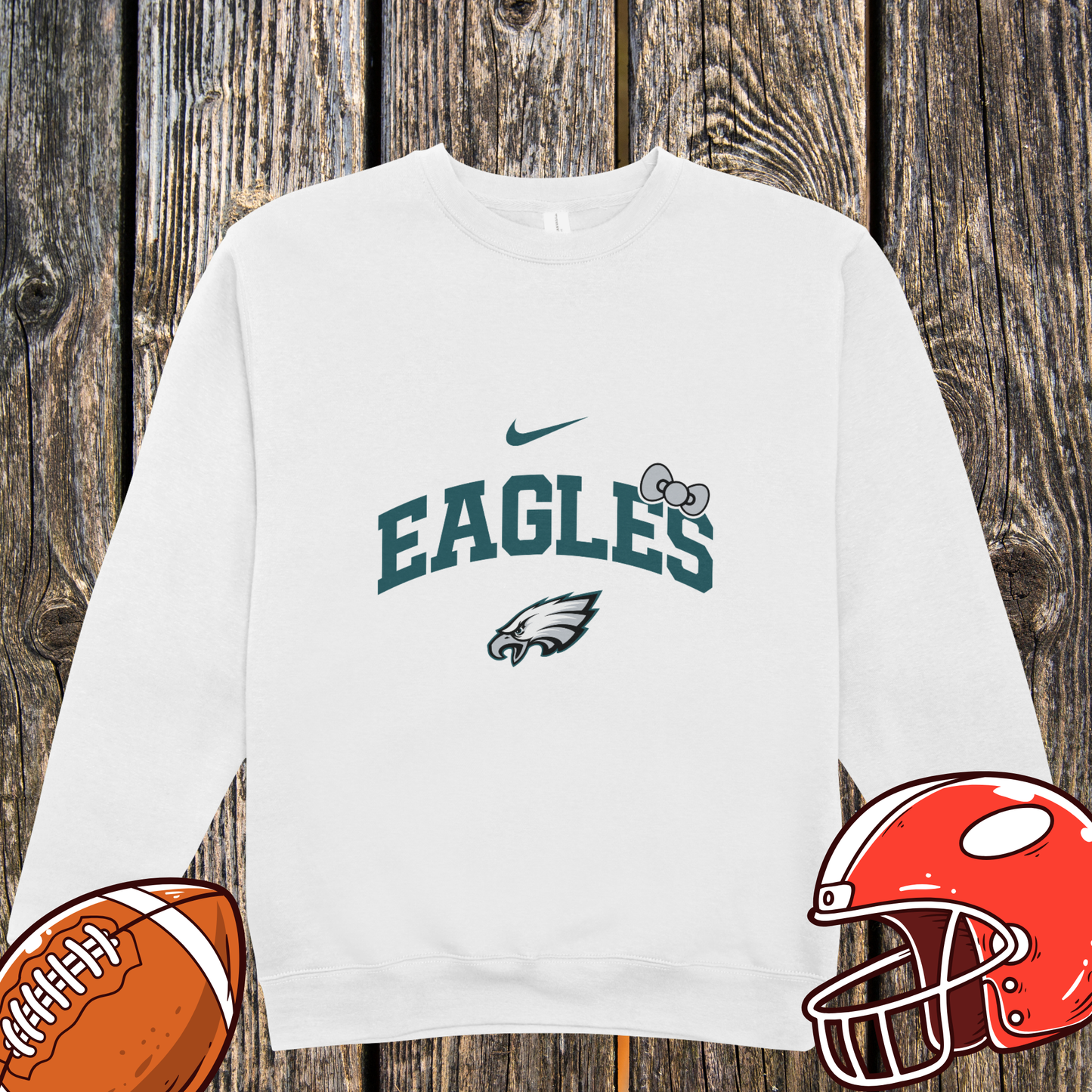 Philadelphia Eagles Hello Kitty Football Sweatshirt