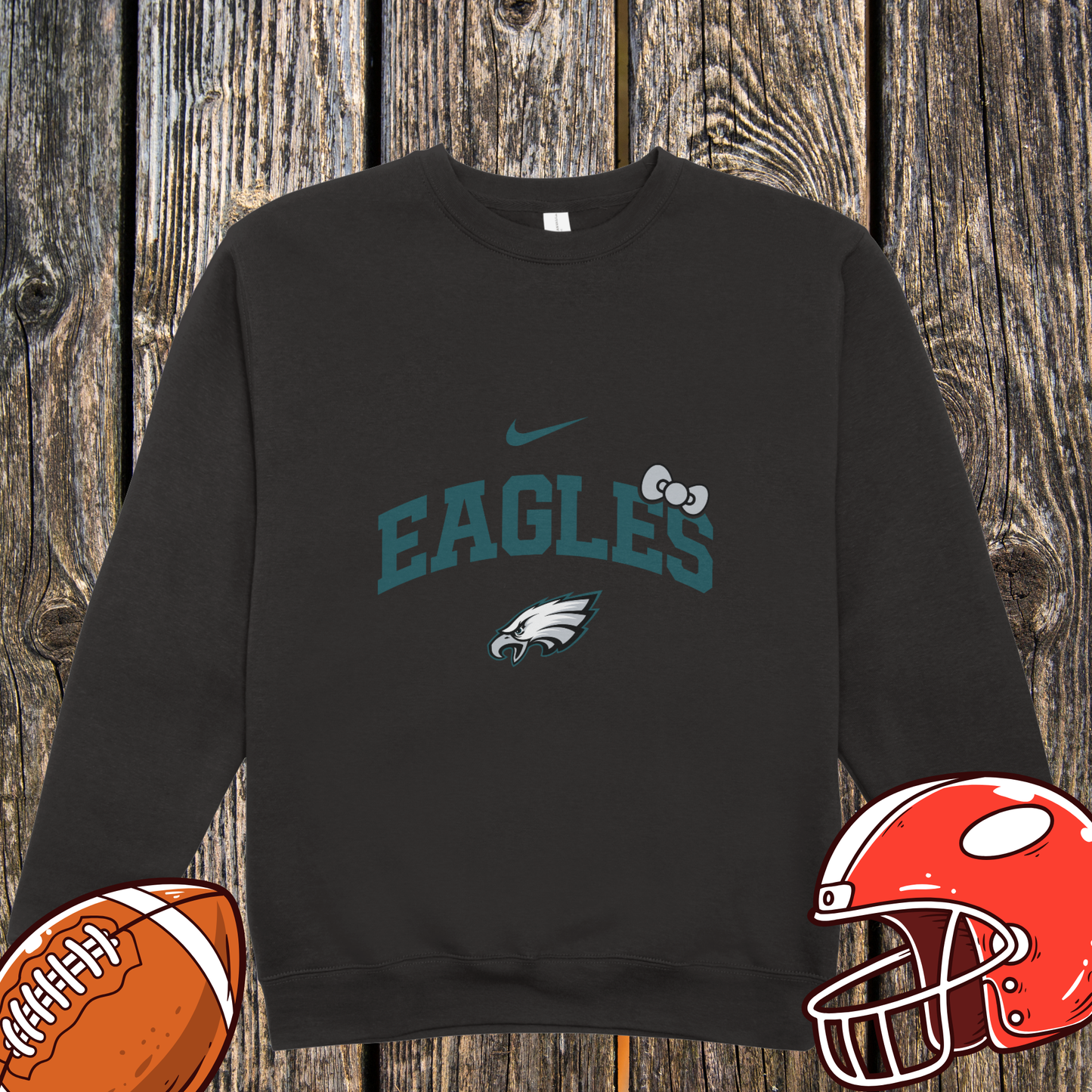 Philadelphia Eagles Hello Kitty Football Sweatshirt