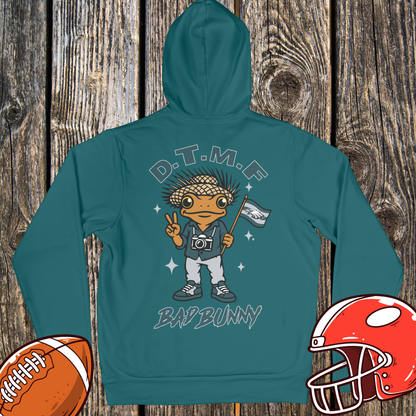 Philadelphia Eagles DTMF Bad Bunny Fan Hoodie – Peace Sign Character Graphic