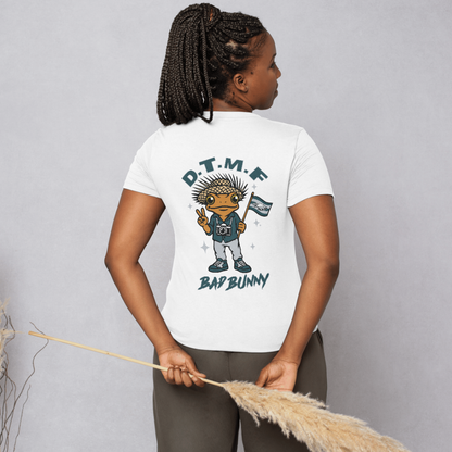 Philadelphia Eagles DTMF Bad Bunny Fan Tee – Peace Sign Character Graphic