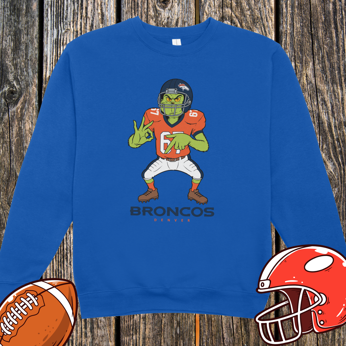 Denver Broncos Grinch Unisex Sweatshirt – Funny Football Fan Sweatshirt