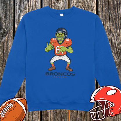 Denver Broncos Grinch Unisex Sweatshirt – Funny Football Fan Sweatshirt