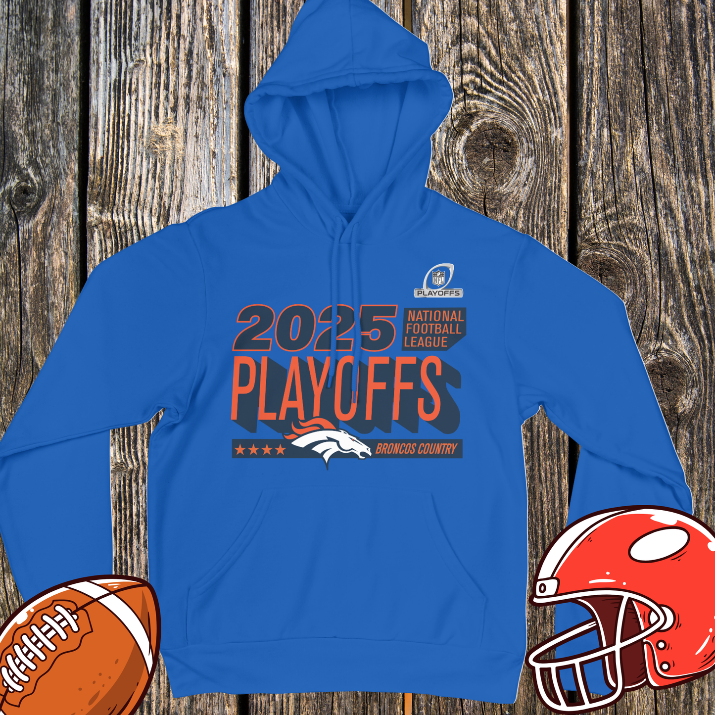 Denver Broncos 2025 Playoffs Unisex Pullover Hoodie