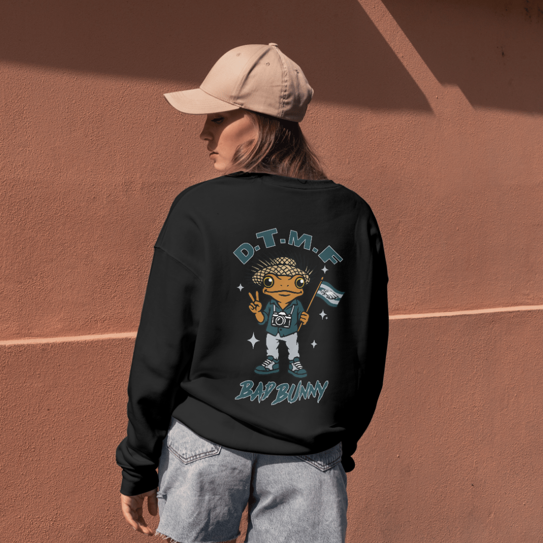 Philadelphia Eagles DTMF Bad Bunny Fan Sweatshirt – Peace Sign Character Graphic