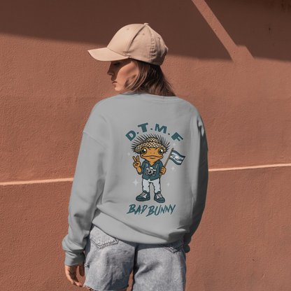 Philadelphia Eagles DTMF Bad Bunny Fan Sweatshirt – Peace Sign Character Graphic