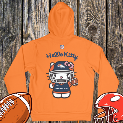 NFL Hello Kitty Broncos Unisex Hoodie – Cute Game Day Hoodie