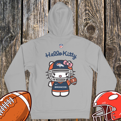 NFL Hello Kitty Broncos Unisex Hoodie – Cute Game Day Hoodie