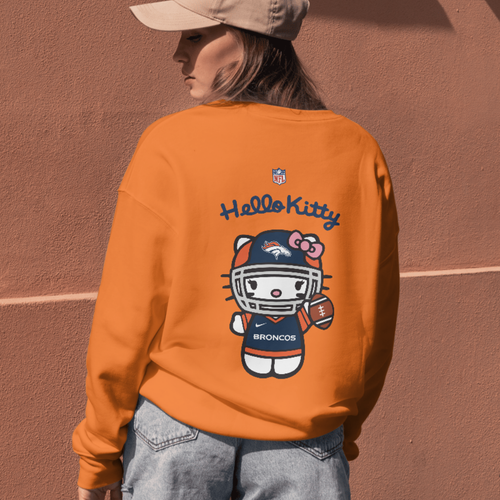 NFL Hello Kitty Broncos Unisex Sweatshirt – Cute Game Day Sweatshirt