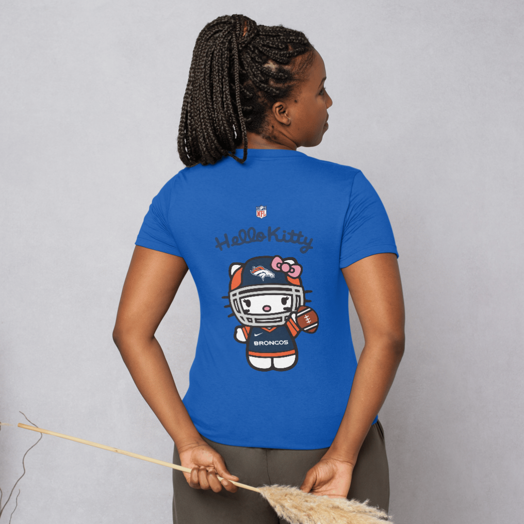 NFL Hello Kitty Broncos Unisex T-Shirt – Cute Game Day Tee