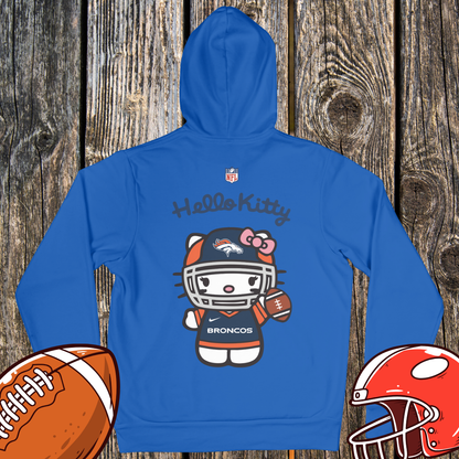 NFL Hello Kitty Broncos Unisex Hoodie – Cute Game Day Hoodie