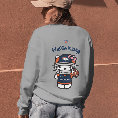 NFL Hello Kitty Broncos Unisex Sweatshirt – Cute Game Day Sweatshirt
