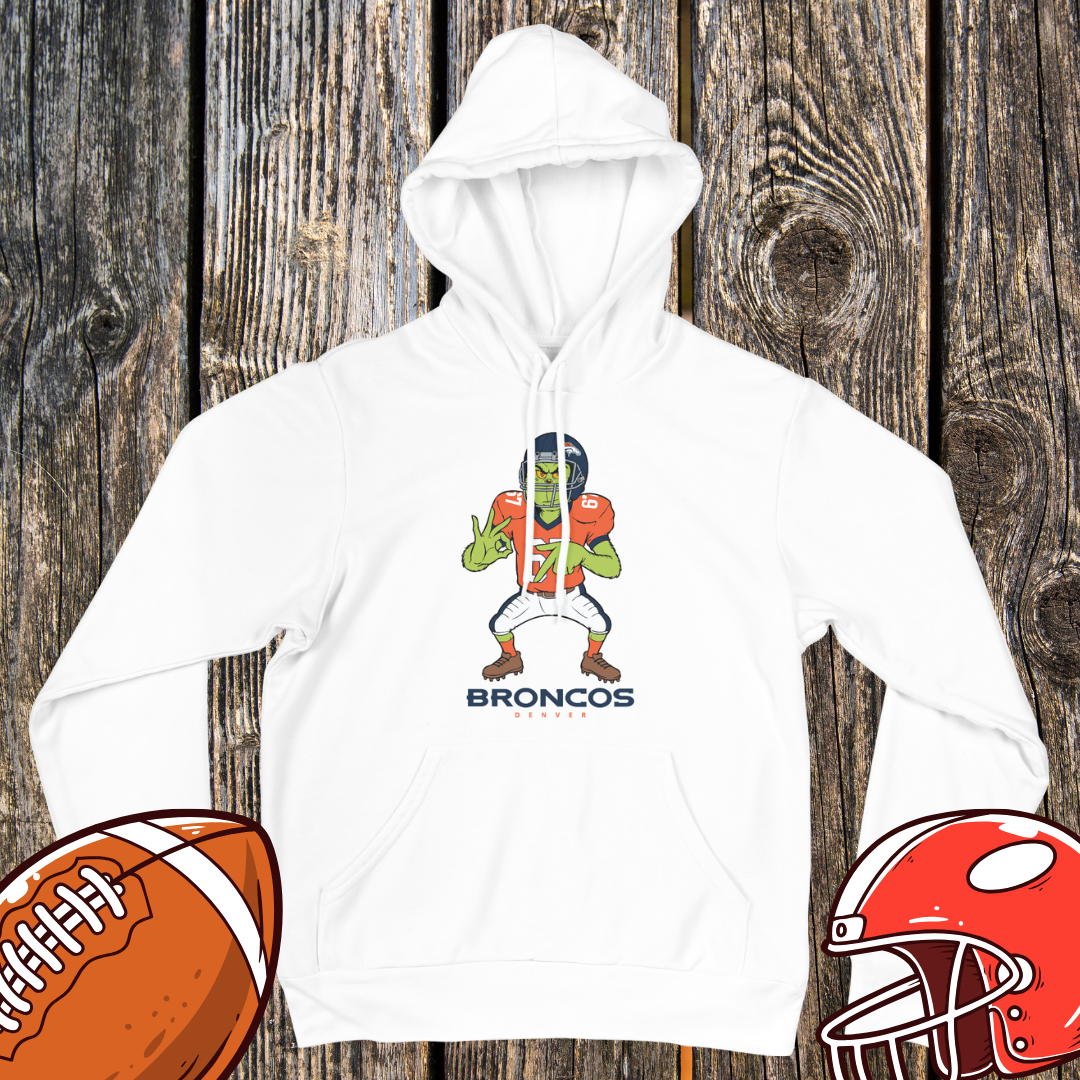 Denver Broncos Grinch Unisex Hoodie – Funny Football Fan Hoodie