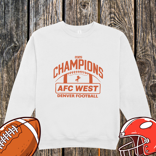 AFC West Champions 2025 Sweatshirt – Denver Football Unisex Sweatshirt