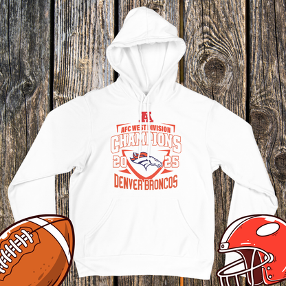 Denver Broncos 2025 AFC West Champions Unisex Hoodie