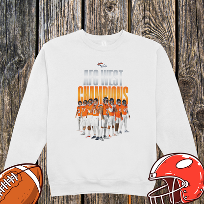 AFC West Champions 2025 Team Photo Sweatshirt – Unisex Sweatshirt