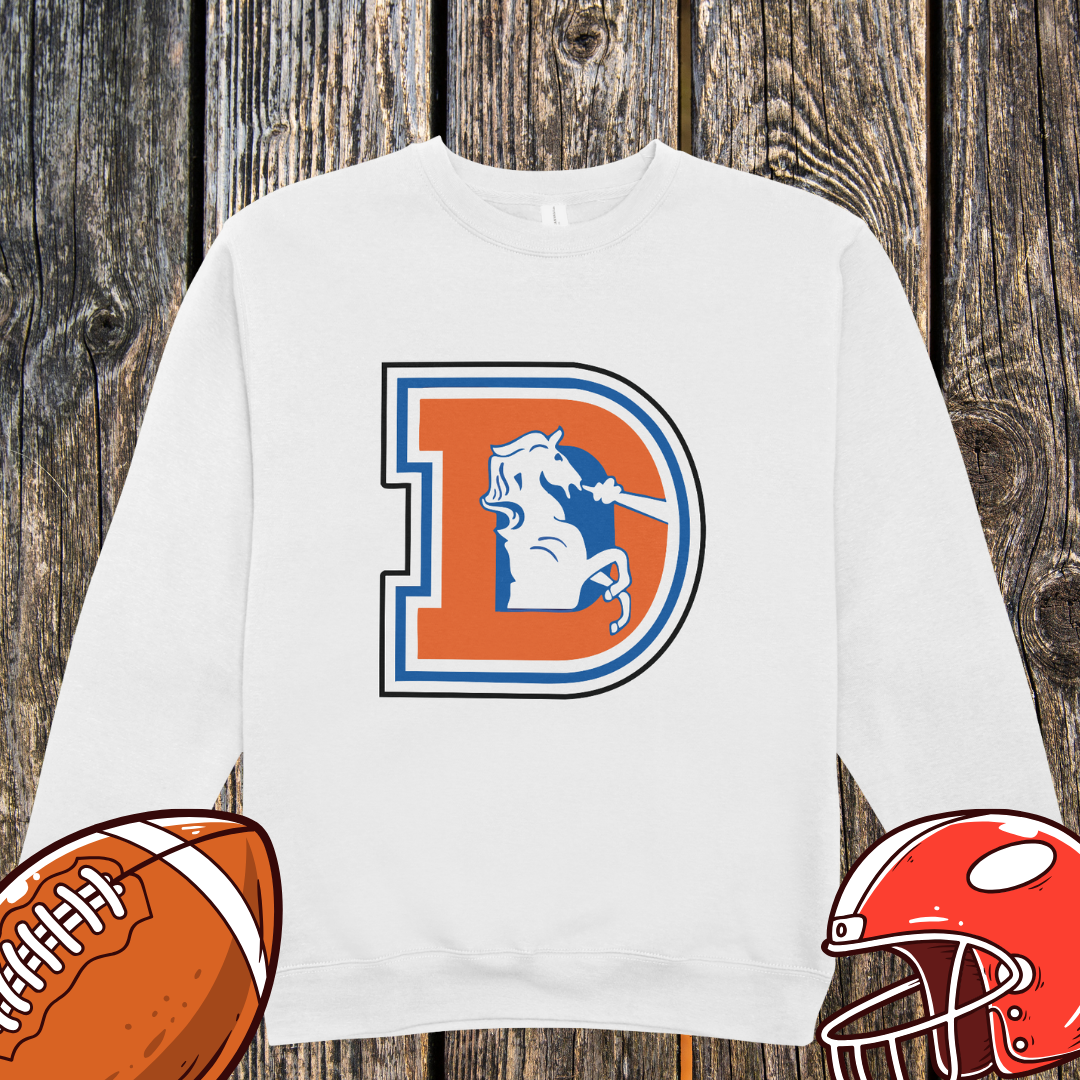 Retro Denver D Horse Logo Sweatshirt – Unisex Sweatshirt
