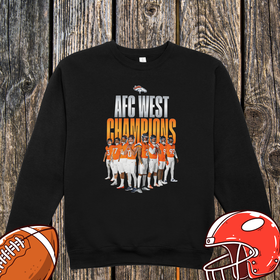 AFC West Champions 2025 Team Photo Sweatshirt – Unisex Sweatshirt