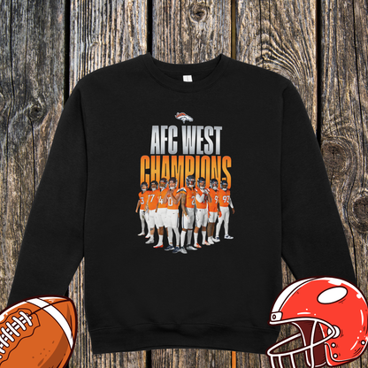 AFC West Champions 2025 Team Photo Sweatshirt – Unisex Sweatshirt