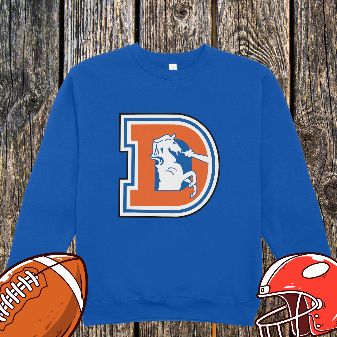Retro Denver D Horse Logo Sweatshirt – Unisex Sweatshirt