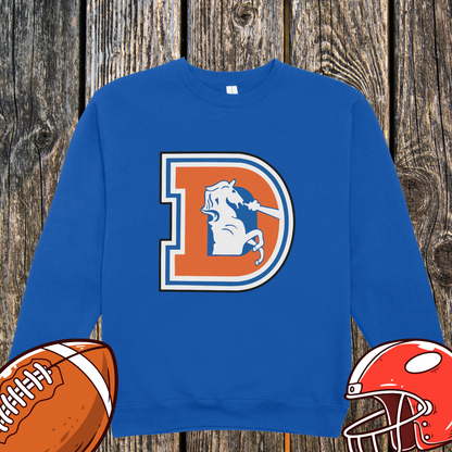 Retro Denver D Horse Logo Sweatshirt – Unisex Sweatshirt