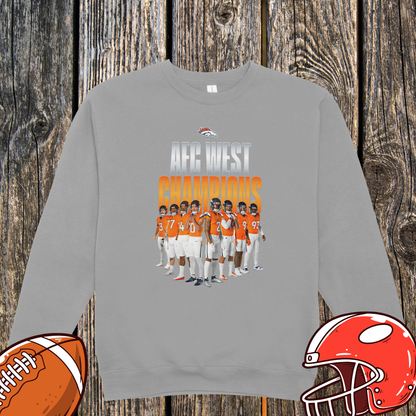 AFC West Champions 2025 Team Photo Sweatshirt – Unisex Sweatshirt