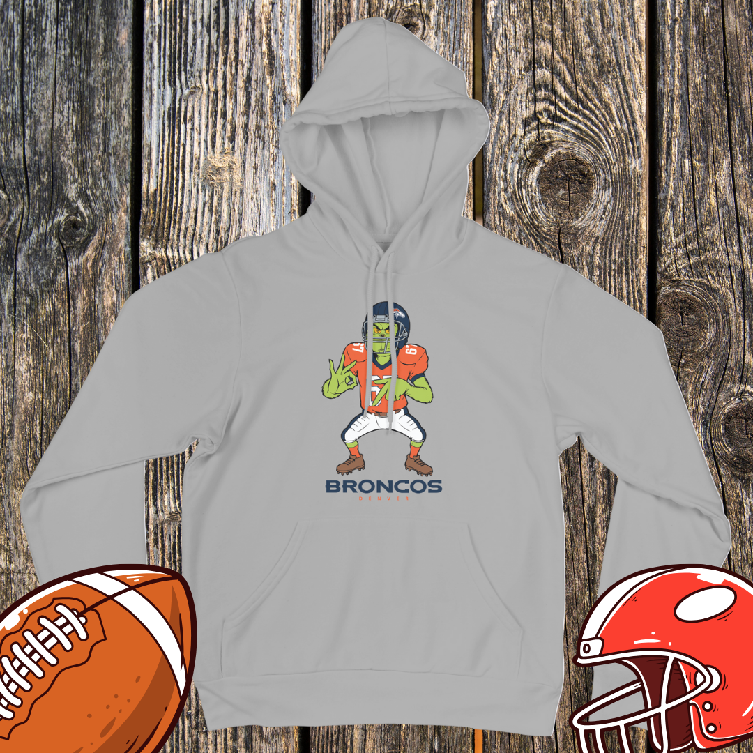 Denver Broncos Grinch Unisex Hoodie – Funny Football Fan Hoodie