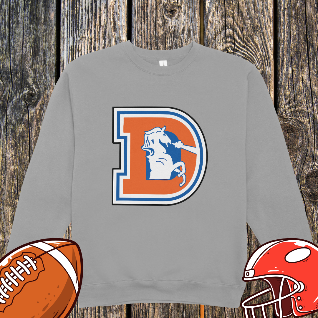 Retro Denver D Horse Logo Sweatshirt – Unisex Sweatshirt