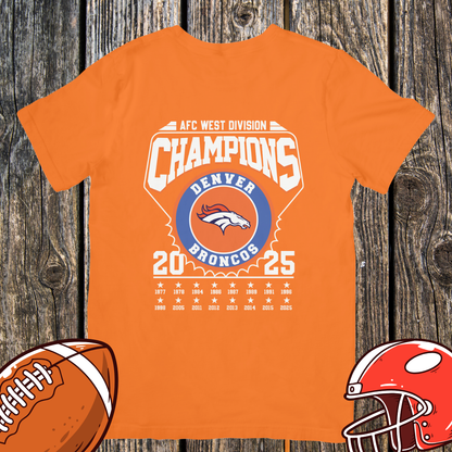 Denver 2025 AFC West Division Champions Shirt – Unisex Top