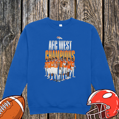 AFC West Champions 2025 Team Photo Sweatshirt – Unisex Sweatshirt