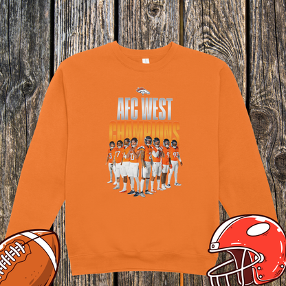 AFC West Champions 2025 Team Photo Sweatshirt – Unisex Sweatshirt