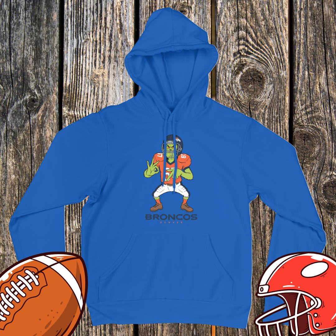 Denver Broncos Grinch Unisex Hoodie – Funny Football Fan Hoodie
