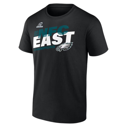 Philadelphia Eagles 2025 NFC East Division Champions Locker Room Trophy Collection T-Shirt