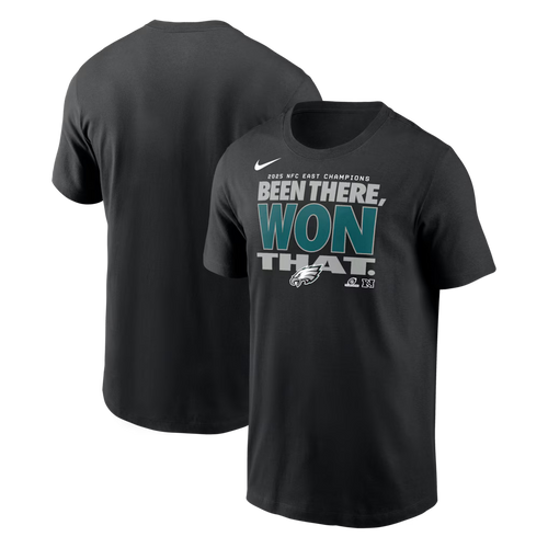 Philadelphia Eagles 2025 NFC East Division Champions Locker Room Trophy Collection T-Shirt