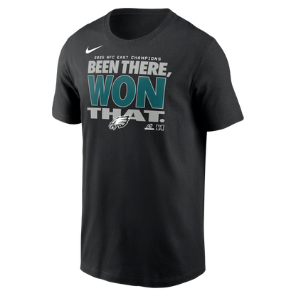 Philadelphia Eagles 2025 NFC East Division Champions Locker Room Trophy Collection T-Shirt