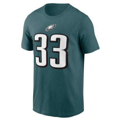 Cooper DeJean Black Philadelphia Eagles Player Name & Number T-Shirt