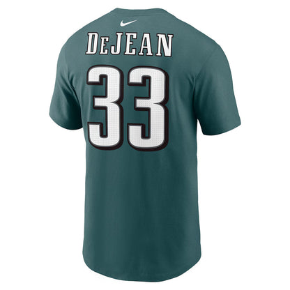 Cooper DeJean Black Philadelphia Eagles Player Name & Number T-Shirt