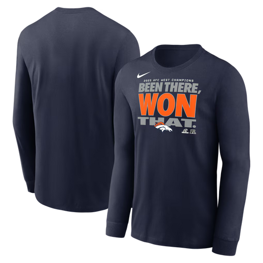 Denver Broncos 2025 AFC West Champions Long Sleeve Tee