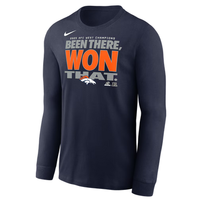 Denver Broncos 2025 AFC West Champions Long Sleeve Tee