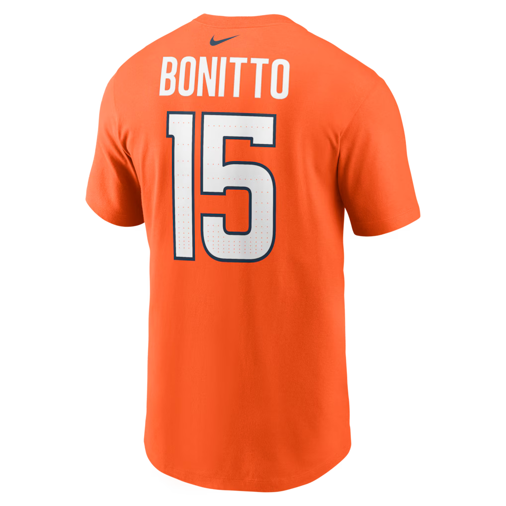 Nik Bonitto Orange Denver Broncos Player Name & Number T-Shirt