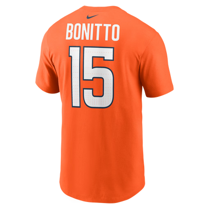 Nik Bonitto Orange Denver Broncos Player Name & Number T-Shirt