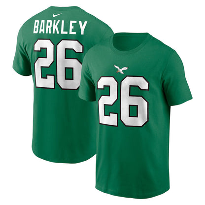 Barkley Kelly Green Philadelphia Eagles Player Name & Number T Shirt